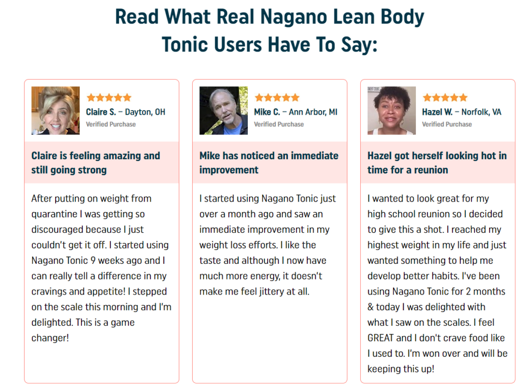 Nagano Tonic Customer Reviews and Complaints